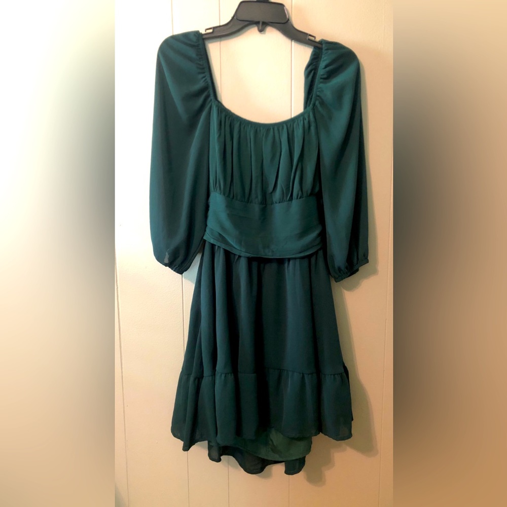 Dark Green Babydoll Dress